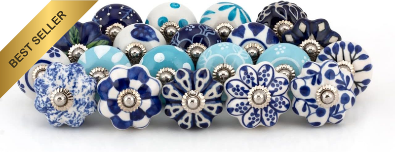 Vintage Multi Designed Decorative Ceramic Cupboard Kitchen Cabinet Door Knobs Ba