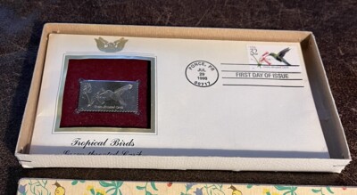 Tropical Birds Green-throated Carib Goldtone Collectors Ponce, PR 1998 Stamp
