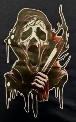 Ghostface Head Shot with Blade T-Shirt XL NEW
