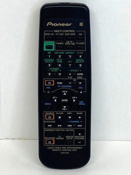 Pioneer Audio Video Pre Programmed Remote Axd7246 No Battery Cover
