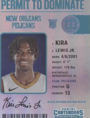 2020-21 Panini Contenders - Kira Lewis Jr. #15