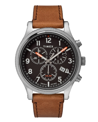 Timex Men's Weekender Black Dial Leather Quartz Fashion Watch