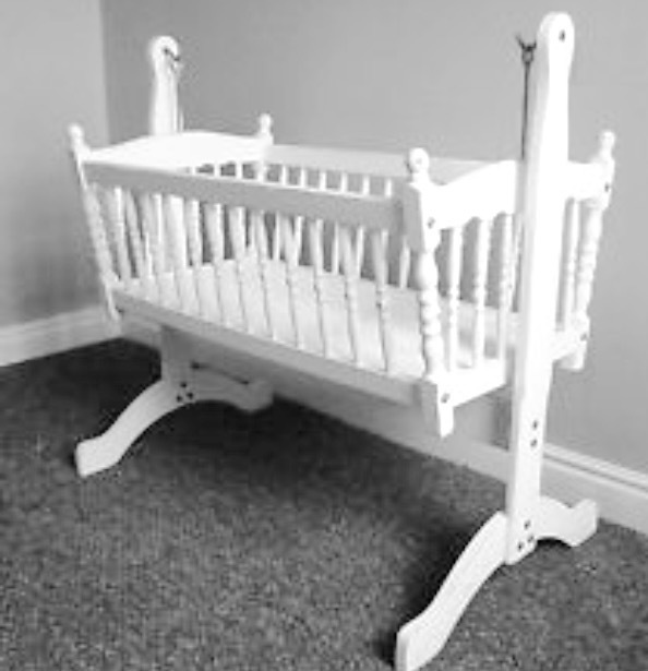 White shabby chic/vintage swinging crib in Saltash, Cornwall Gumtree
