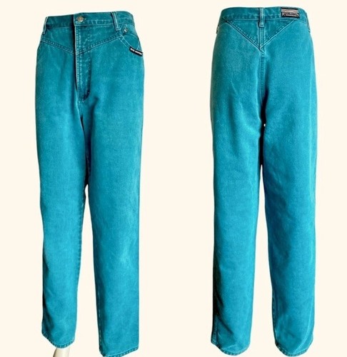 パンツ 80's ROCKY MOUNTAIN COLOUR JEANS PANTS Vintage 80's Rocky Mountain Rockies Western Jeans Teal Blue