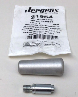 Jergens 21954 Revolving Handle M10X1.5 Aluminum 2-1/2'' Length Steel Stem