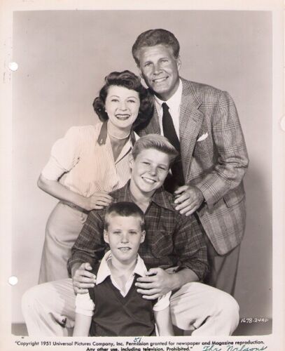OZZIE & HARRIET with DAVID and RICKY NELSON 8x10 vintage press photo