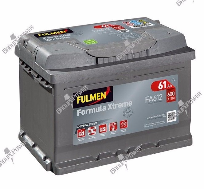 Batterie Fulmen D21 Fa612 12v 60ah 600a  12 Volts -Garantie 2 Ans