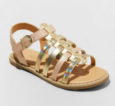 NEW Cat & Jack Toddler Girls' Shanel Ankle Strap Sandals Size 5