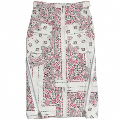 グランド牧場 セレクトセール sacai 22SS Japan Bandana Print Skirt 22-05927 1 OFF WHITE スカート