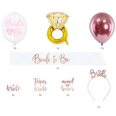 Bride To Be Party Supply Decoration Rose Gold Tableware Bridal Shower Balloons