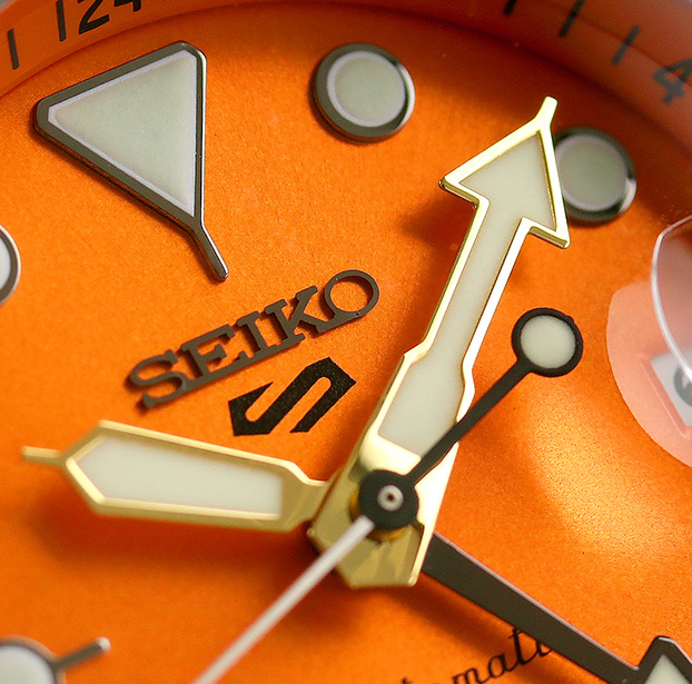 Pre-owned Seiko 5 Sports Automatic Men's Orange Dial Gmt Sports Watch Ssk005