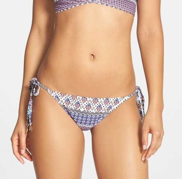 MINKPINK 147324 Women's 'Sky High' Bikini Bottom Swimwear Multicolor Sz. Medium