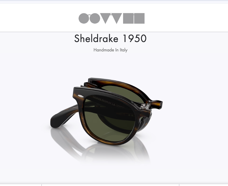 Pre-owned Oliver Peoples Sheldrake 1950 Folding Sun In Bark/ G-15 Msrp$646 Downey Jr. Fav