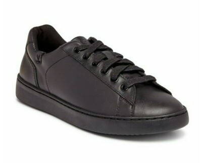 Vionic- MAHONEY MABLE- Pro Water Resistant Leather Sneaker- Black- Size 7M -NIB
