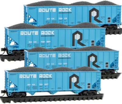 Micro Trains N Scale New 2024 Rock Island Coal Car Hopper 4 Pack 99300191