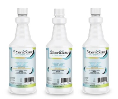 3 -Stericide RTU Sterilant Eliminate Microbial Life-Clean Deodorize Disinfect 1Q