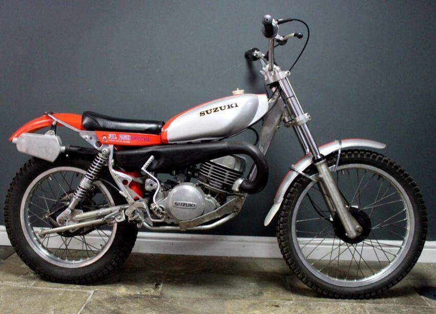 1974 Early Suzuki Beamish RL 250 cc Twin Shock Trials Bike in