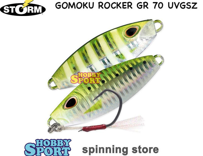 SLOW PITCH ROCKER CAST JIG 70 GR  COL.UVGSZ 6,5 cm  METAL JIG GOMOKU  STORM