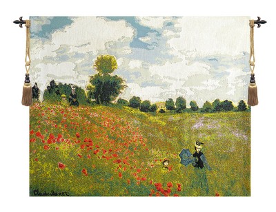 Amapolas Por Monet Europeo Tapiz