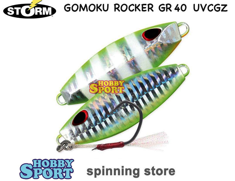 SLOW PITCH ROCKER CAST JIG  40 GR COL.UVCGZ 55 MM METAL JIG GOMOKU  STORM