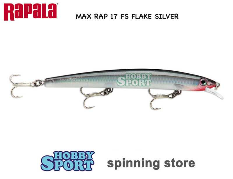 RAPALA MAX RAP MXR 17 COL. FS FLAKE SILVER 28 GR ARTIFICIALE SPINNING SPIGOLA