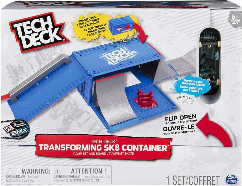 TECH DECK - Transforming SK8 Container with Ramp Set and Skateboard...