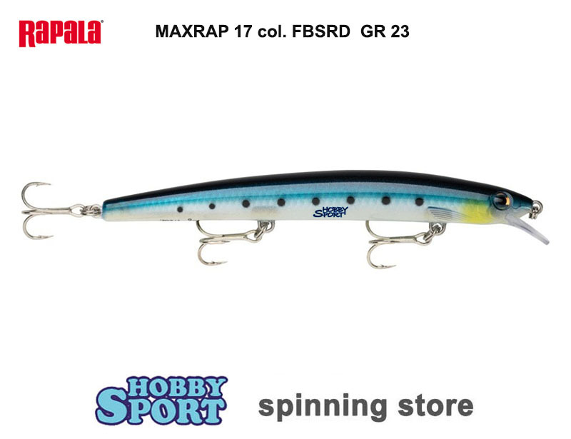 RAPALA MAX RAP MXR 17 COL. FBSRD 28 GR ARTIFICIALE SPINNING  SPECIALE SPIGOLA