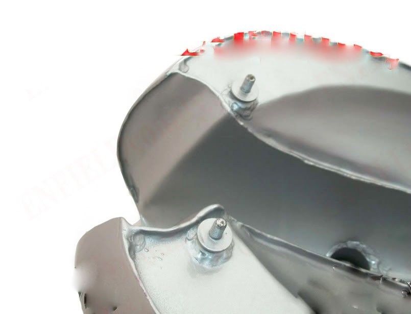 BSA A10 Chrome Plated & Silver Petrol 4 Gallon Tank 3.5" Round Monogram  