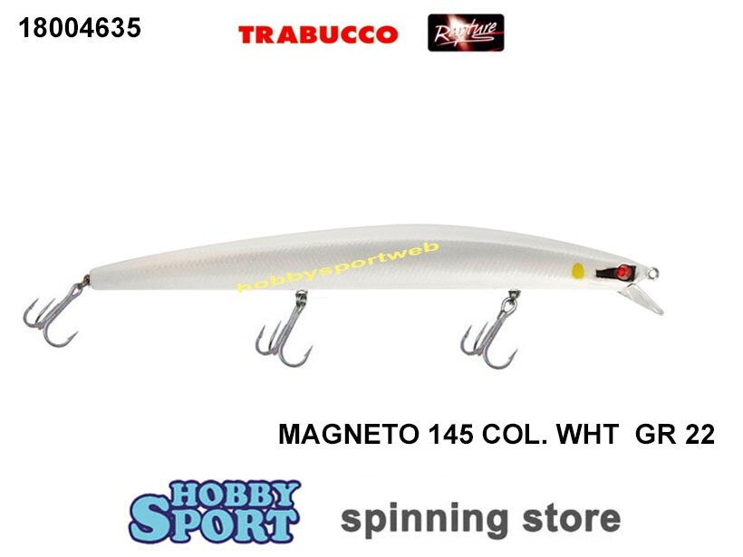 LONG JERK MAGNETO 145 Col WHT  22 GR SPINNING MARE  RAPTURE TRABUCCO 18004635