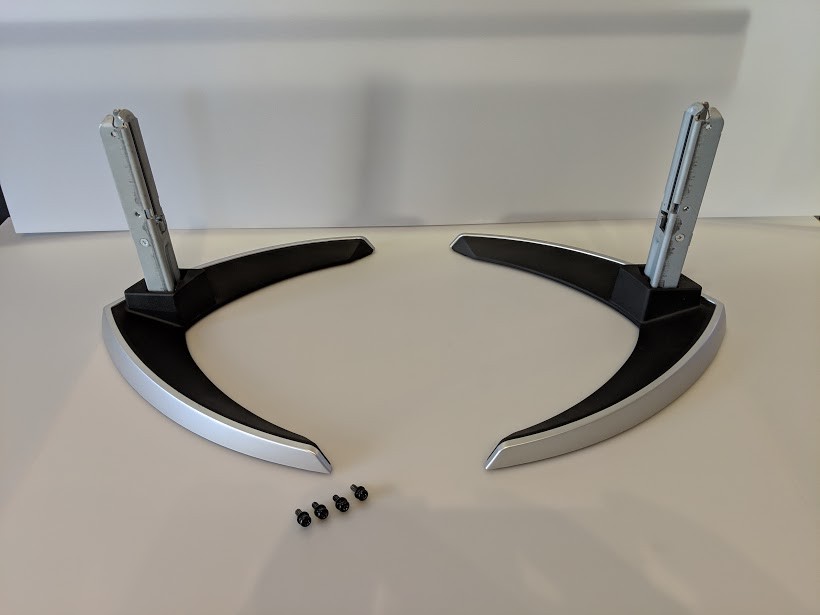 COMPLETE WITH SCREWS USED SHARP STAND FEET BASE LC-70UD27U LC-60UD27U LC70UD27U