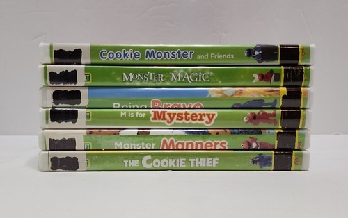 123 Sesame Street Children's DVDs - Lot of 6 - Cookie