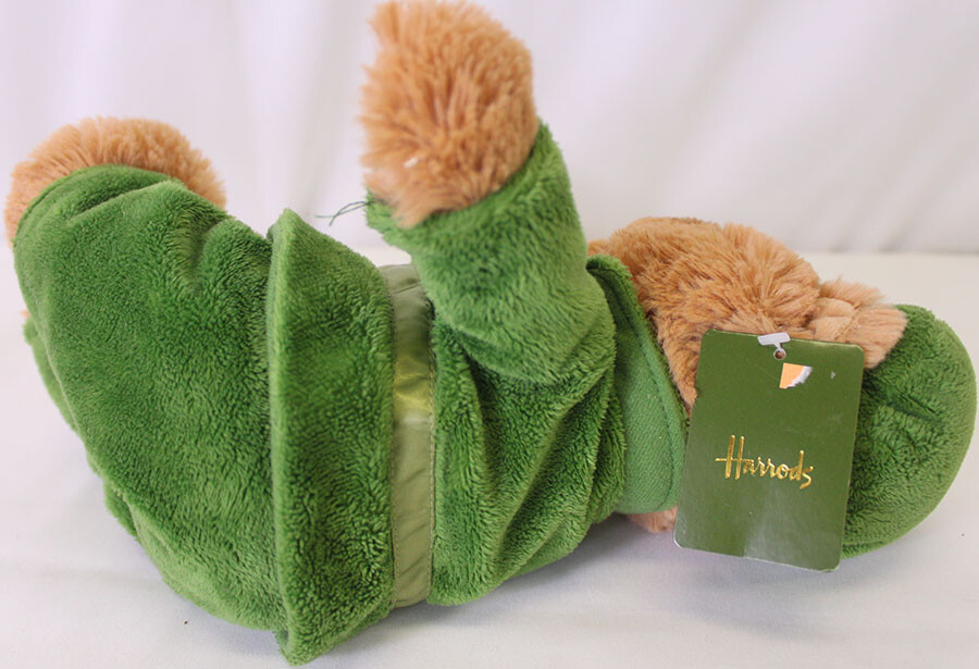 Harrods Souvenir Green Man Guard London Plush TEDDY Bear 12