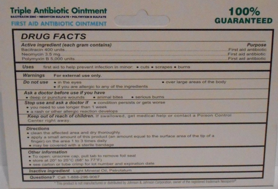 First Aid Triple Antibiotic Ointment 1oz Tube 3 Pack Expiration Date