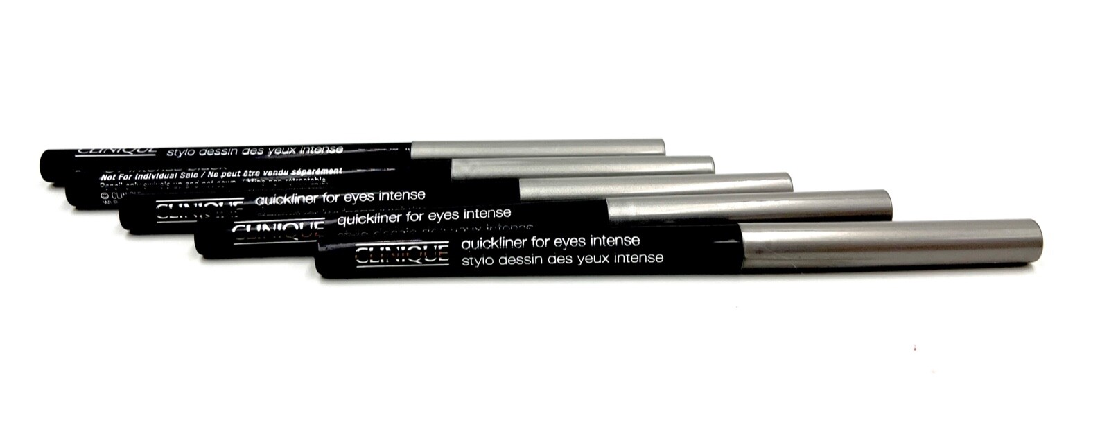 Lot of 5: Clinique Quickliner For Eyes Intense Gel Eyeliner ~ 01 Intense Black