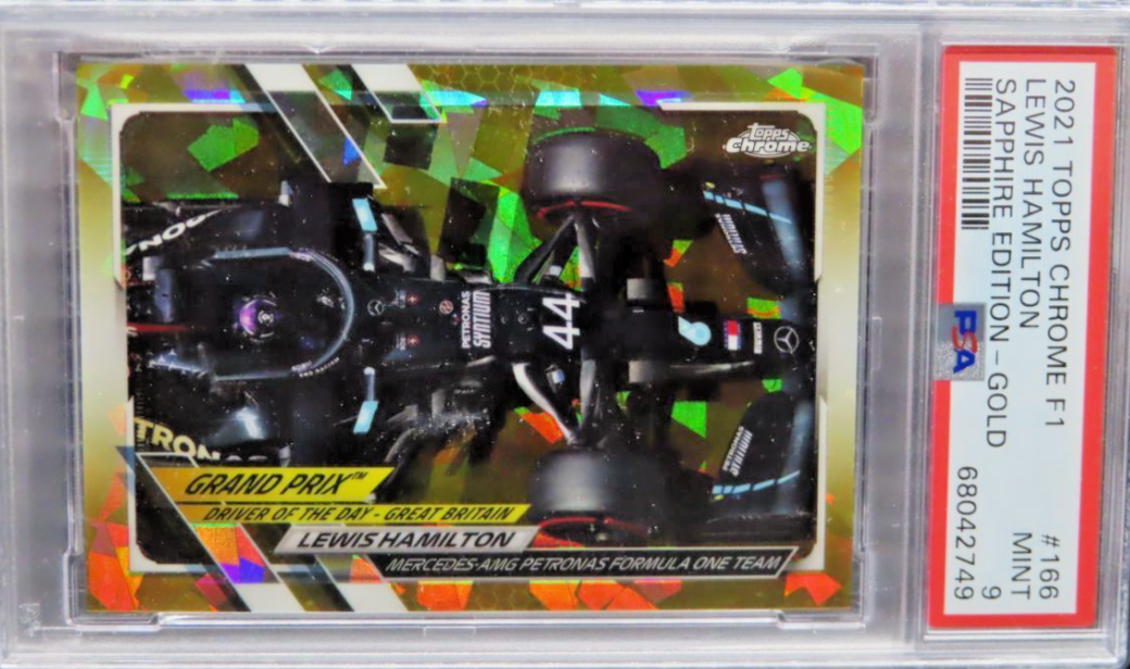 2021 Topps Chrome F1 Sapphire Lewis Hamilton Gold #166 /50