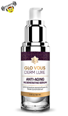 GLO VOUS DERM LUXE Regenerating Anti Aging Serum .50oz Reduces Wrinkles/Lines