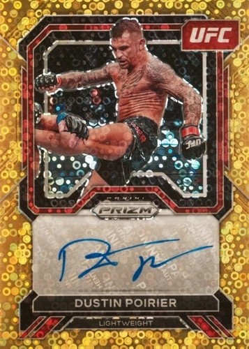 Dustin Poirier UFC Red Prizm Octagon Signatures autograph 29