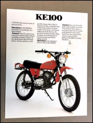 keページ 1980 Kawasaki KE100 Motorcycle Bike 1-page Vintage Sales