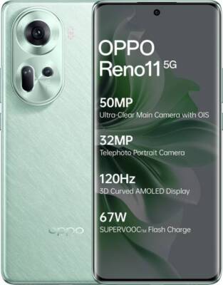 OPPO Reno 11 5G FACTORY UNLOCKED DUAL SIM 8GB RAM 256GB STORAGE ANDROID 14-GREEN