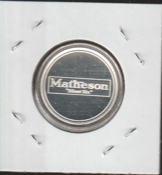 1912 Matheson Silent Six Auto Coin, .925 Sterling Silver, Proof