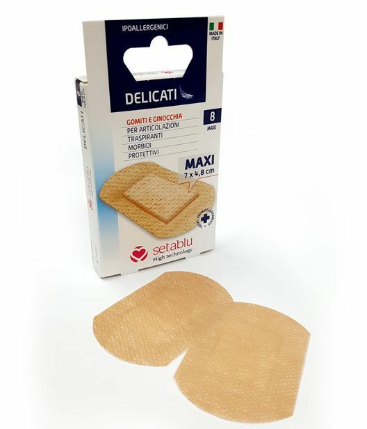 Confezione 8 Pezzi Cerotti Medicazioni Delicate Maxi Per Gomito Ginocchia dfh