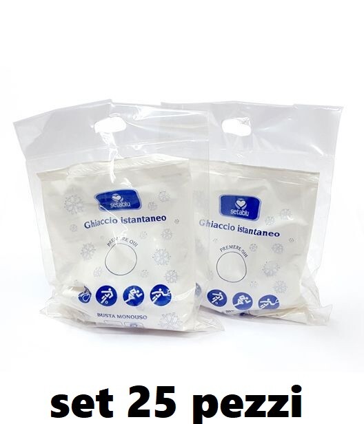 Set 25 Pezzi Ghiaccio Sintetico Istantaneo Monouso In Busta Freddo Sport dfh