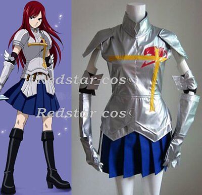 Erza Scarlet from Fairy Tail Anime Cosplay Costume - Costume made in Any Size