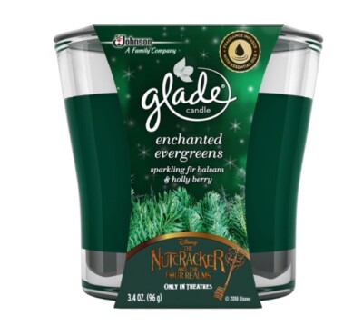 Glade Glass Jar Candle, Enchanted Evergreens, 3.4 Oz.