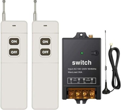 Remote Control Switch,1500M Long Distance,AC 110V/120V/240V /40A Relay Wirele...