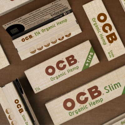 OCB Organic Hemp 1 1/4 Rolling Papers 1.25 Unbleached (Full Box of 24 Booklets)