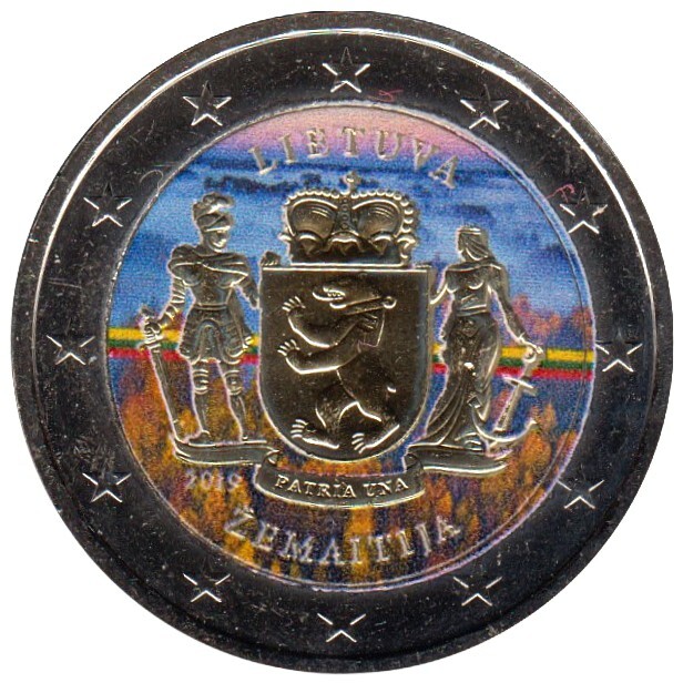 Li20019.4 - Lituanie - 2 Euros Comm. ColorisÃ©E Samogitie - Zemaitija - 2019