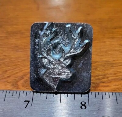 Vintage 3D 1'' Craftool Co USA Leather Stamp, Deer Stag, 8437