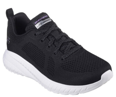 Skechers Bobs Squad Chaos Size 11 Black Contours To Your Foot Absorbs Impact