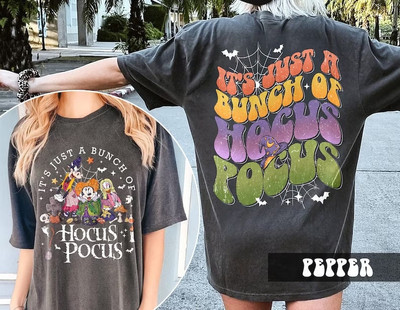 Retro Disney Hocus Pocus Comfort Colors Shirts It39s Just A Bunch Of Hocus Pocus